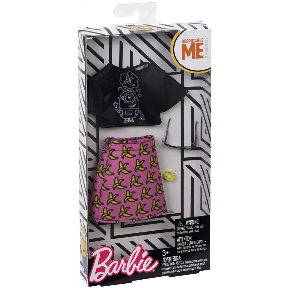 Barbie Despicable Me Fashion Pack - Black Top, Banana Skirt