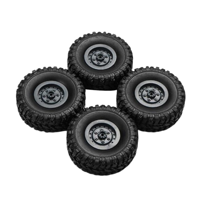 4 piezas de neumáticos, ruedas, neumáticos de goma, neumáticos, ruedas para modelo de camión WPL MN