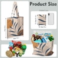 thumbnail image 3 of Sac Fourre-Tout en Toile Rayé Hippie – Sac de Courses Rétro Esthétique Réutilisable, 3 of 4