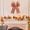C-1C, variant on MMJ Pumpkin Maple Leaf Ribbon Bow Pattern Woven Trim Decorative Craft Gift Wrapping Thanksgiving Fall Holiday Elegant Autumn