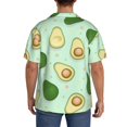 thumbnail image 3 of Fuzoiu Avocado Print Men's Casual Short,Men's Short Sleeve Shirt,Mens Casual Button Down Shirts,Cuban Collar Summer Shirt for Beach, Vacation, and Outdoor Activities-3X-Large, 3 of 5
