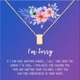 thumbnail image 2 of Anavia I'm Sorry, Apology Gift Card Necklace, Apology Gifts for Her, Sorry Quote Apology Gifts for Wife, Forgiveness Gift for Girlfriend-[Gold Cube, Blue-Purple Gift Card], 2 of 3