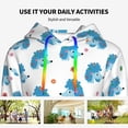 thumbnail image 4 of Lsque Cartoon Poodle Dog Pattern Casual Women's Hoodie,Hooded Sweatshirt with Kangaroo Pocket,Pullover Hoodie with Eye-catching Drawstrings-XX-Large, 4 of 7