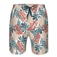 thumbnail image 3 of Pofeuu Tropical Leaves Prin Men's Swim Trunks Quick Dry Bathing Suit Swimming Board Shorts Mesh Lining Beach Swimwear-X-Large, 3 of 6