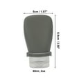 thumbnail image 4 of Unique Bargains 1 Pc Squeezable Portable Silicone Pump Bottle for Travel Outdoors 60ml 2oz Deep Gray, 4 of 6