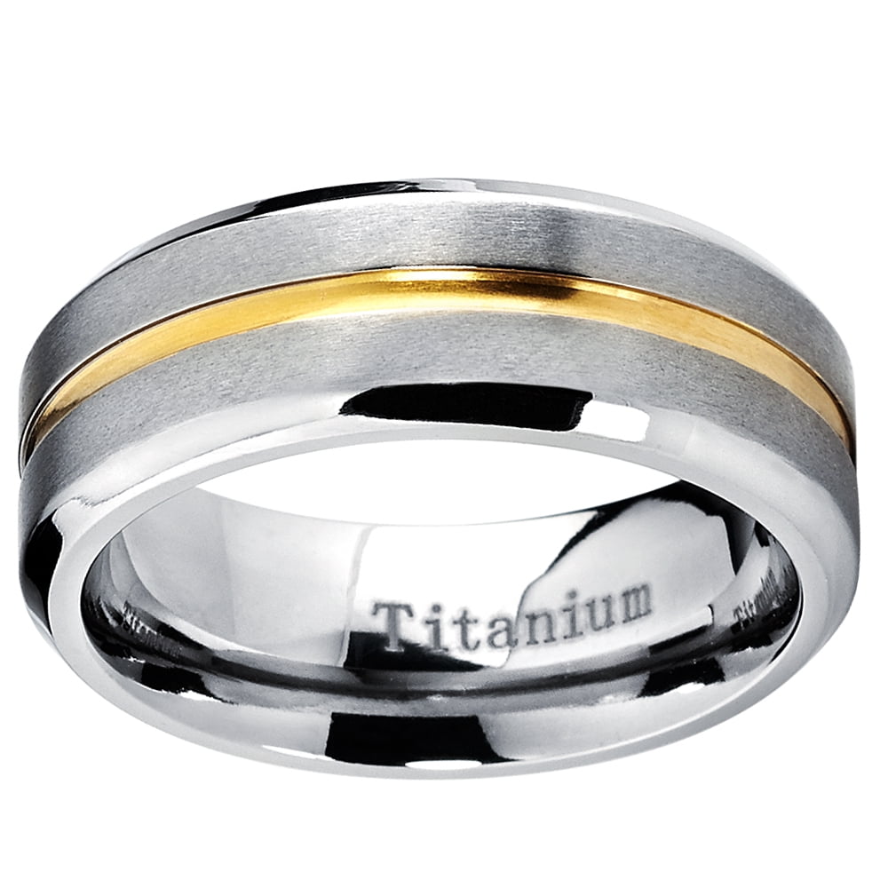 8Mm Gold Wedding Band Comfort Fit Pictures