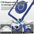 thumbnail image 3 of ELEHOLD Case for ipad pro 11 2022/2021/2020/2018/air4 10.9/air5, Hard PC Clear Back Shell Case with 360 Degree Metal Stand,Darkblue, 3 of 6