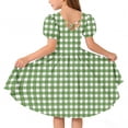 thumbnail image 2 of QSXADF Girls' Summer Casual Dress Sundress Children's Round Neck Sleeve Short Sleeved Dress Classic Back Girl Summer Dress Summer Outfits, 2 of 7