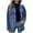 Blue, variant on qolati Womens Waffle Knit Long Shacket Jacket Oversized Casual Long Sleeve Button Collared Dressy Shirts Y2k Fall Clothes Open Front Cardigans Blouse Tops