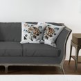 thumbnail image 7 of Ambesonne Leopard Throw Pillow Cover 2 Pack, Watercolor Minimal Modern, 20", Brown White and Blue, 7 of 7