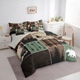thumbnail image 2 of Feelyou Lodge Cabin Twin Bedding Sets 7pcs, Jungle Tree Bedding Comforter Set, 2 of 7
