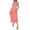 Pink, variant on Women Floral Print Long Dress Spaghetti Strap V Neck Sexy Backless Tiered Ruffles Casual Beach Party Maxi Dresses
