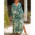 thumbnail image 4 of Bsubseach Kaftan Dresses Cover Up for Swimwear Women Plus Size Caftan Turkish Maxi Beachwear Summer Dress for Resort Beach, 4 of 8