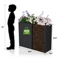 thumbnail image 2 of Bstjewey 30" Tall Metal Planter Box for Outdoor Plants, Large Rectangular All-Weather Raised Bed with Drainage Holes & Removable Shelf, Modern Decor for Trees, Flowers, Small Plants, 2 of 6