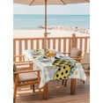 thumbnail image 2 of 54x80 Inch Outdoor Tablecloth with Umbrella Hole Zipper Rectangle Bee Love Rectangular Tablecloths Outside Waterproof Daisy Eucalyptus Leaves Rustic Gray Plaid Patio Table Cover for Picnic Party, 2 of 8
