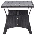 thumbnail image 2 of vidaXL Garden Table Black 120x70x66 cm Poly Rattan, 2 of 4