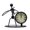 A, variant on Kcavykas Clearance Sales,Canada Day,open Season Creative Wrought Iron Musical instrument Villain Clock Wrought Iron Retro Personality Clock