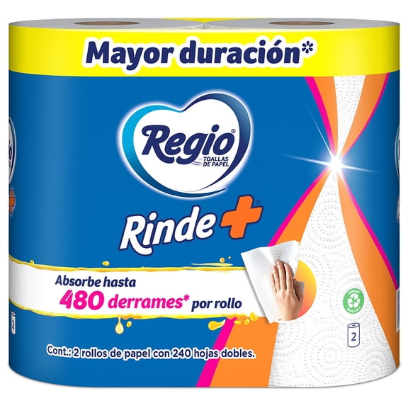 Toalla de Cocina Regio Rinde+ 2 rollos