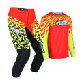 thumbnail image 4 of Willbros Motocross MX Youth Jersey Pants Combo Kids Child Gear Set Dirt Bike Offroad Racing Suit ATV Motorcycle Boys Girls Red (Jersey Youth YL/Pants W24), 4 of 6