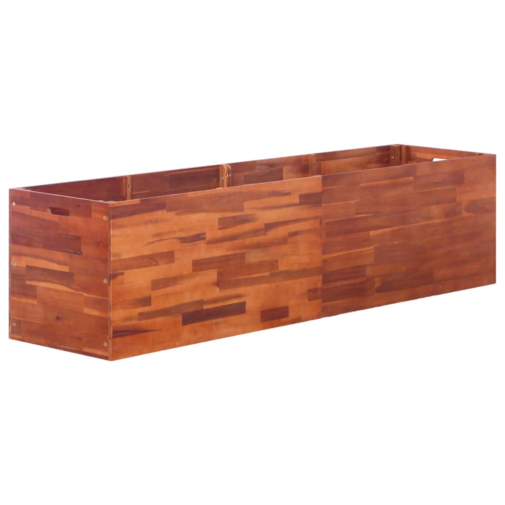 Kepooman Acacia Wood Raised Bed for Garden Patio, Brown Kepooman Acacia Wood Raised Bed for Garden Patio, Brown