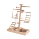 thumbnail image 2 of Puesto de madera maciza para loros, gimnasio de madera, corral para pájaros pequeños, escalera para periquitos, gimnasio para pájaros, cotorras,, 2 of 9