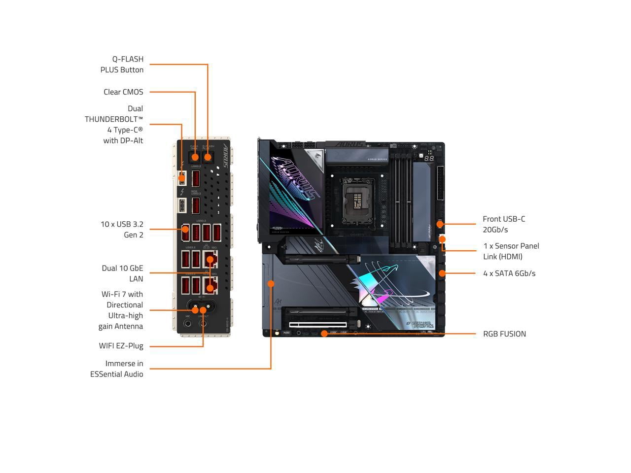 Aorus Ultra Durable Z890 AORUS MASTER AI TOP Gaming Desktop Motherboard - Intel Z890 Chipset - Socket LGA-1851 - Extended ATX (z890aorusmasteraitop)