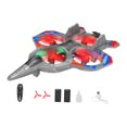 thumbnail image 2 of Avión de control remoto,Avión de control remoto,cuadricóptero a reacción,helicóptero,Avión de combate RC de juguete volador para exteriores para niños,Planeador de con 2 baterías, 2 of 9