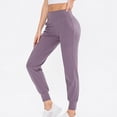 thumbnail image 3 of Pantalones deportivos de mujer con bolsillos con cremallera, de cintura alta, para entrenamiento deportivo y yoga, para mujer, 3 of 5