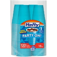 Hefty Easy Grip Plastic Cups, 18 Oz, 120 Ct by Hefty Brands