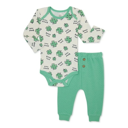 

Wonder Nation Baby Girl St. Patrick Bodysuit & Pants Set 2-Piece Sizes 0M-24M