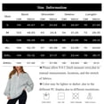 thumbnail image 3 of Women's Zip Up Sweatshirts No Hood Long Sleeve Solid Sweatshirts Casual Spring Fall Lightweight Oversized Bomber Jackets, 2XL, 3 of 7