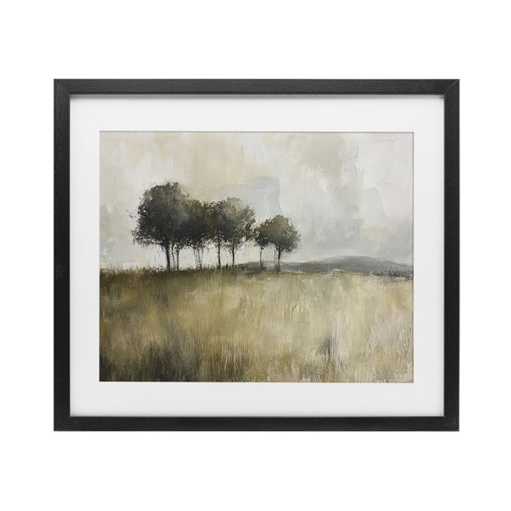 Stupell Industries Contemporary Earthy Woodland Trees Black Framed Print Under Glass, 16 x 13, by Mona Grace