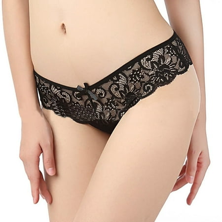 

Womens Underwear Fashion Delicate Women Translucent Underwear Sheer Lace Tank Lace Underpant Underwear For Women Black Xl