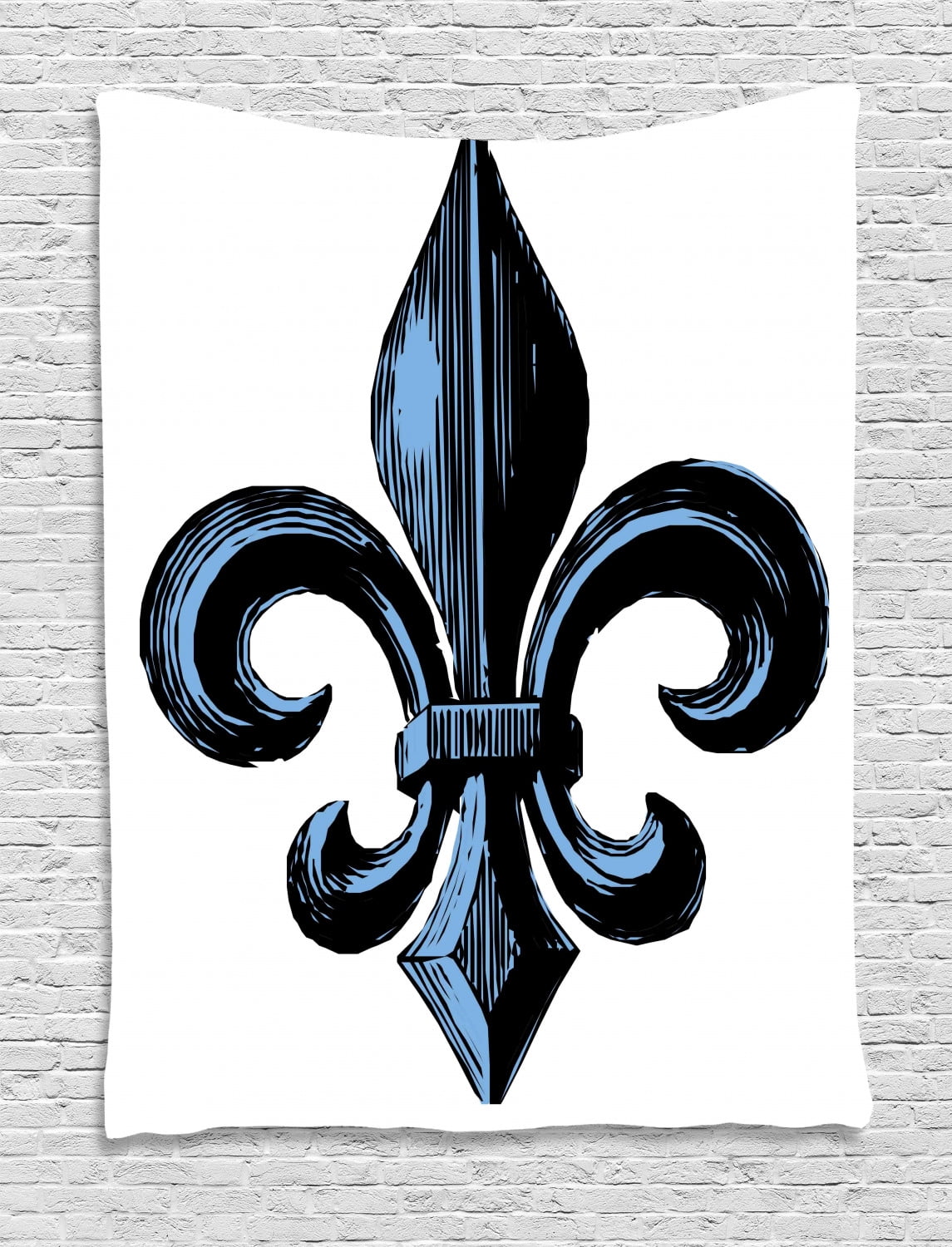 fleur de lis living patio furniture on Fleur De Lis Tapestry Antique Victorian Motif Closeup With Digital Grunge Effects French Wall Hanging For Bedroom Living Room Dorm Decor Pale Azure Blue Black By Ambesonne Walmart Com Walmart Com