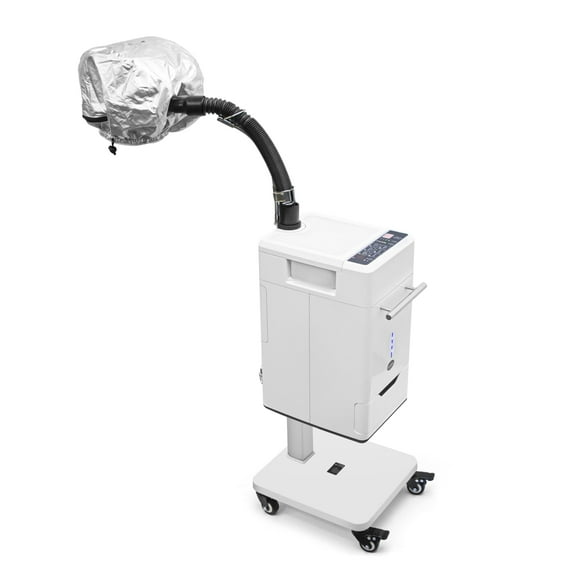 Hair Steamer Micro Mist Scalp Detoxify for Hair Wash Reclining Chair Bed Attachment Professional Hair Care for Salon SPA Barber Shop (LED Deco Draw 6th Gene White)