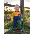 thumbnail image 6 of Loicainy Baby Toddler Girl Contrast Color Fall Outfits 6 12 18 24 Months 2T 3T Long Sleeve Pullover T shirt Elastic Pants Clothes Set, 6 of 9