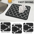 thumbnail image 3 of Coffee Mat Absorbent Dish Drying Mat for Kitchen Counter-Coffee Bar Accessories Fit Under Coffee Maker Dark Gray 50X30cm, 3 of 7