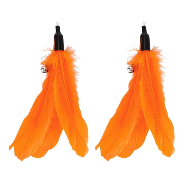 Repuestos de varita de plumas para gatos Unique Bargains, 2 piezas, accesorios de recarga para varitas interactivas para gatos, para gatos de interior y exterior, color naranja