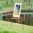 thumbnail image 2 of Costway Foldable Wood Tripod Easel Sketching & Painting Tilting Display Stand Art Craft, 2 of 10