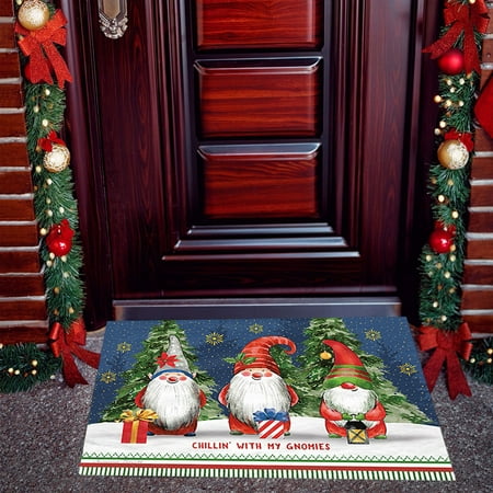 

PeiBai Christmas Kitchen Rugs Christmas Gnome Kitchen Floor Mat Non Slip Kitchen Mats for Floor Christmas Winter Holiday Decorations