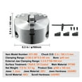 thumbnail image 7 of VEVOR 6'' 3-Jaw Lathe Chuck Self-Centering Lathe Chuck for Grinding Drilling, 7 of 7