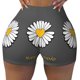 thumbnail image 2 of Balery Keep Life Simple Daisy Flower Pantalones cortos de entrenamiento estampados para mujer, sin costuras, ajustados, para gimnasio, yoga, correr, deportes, ejercicio activo, fitness.-XX-Large, 2 of 8