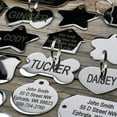 thumbnail image 3 of GoTags Stainless Steel Pet ID Tags, Personalized Dog Tags and Cat Tags, up to 8 Lines of Custom Text, Engraved on Both Sides, in Bone, Round, Heart, Bow Tie and More, 3 of 7