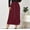 Wine, variant on Idoravan Women's Basic Versatile Skirt Womens Fashion Mid Long Leopard Sexy Print High Waist A-line Skirt Skirt