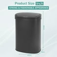 thumbnail image 7 of 13-Gallon Kitchen Trash Can Black Stainless Steel Garbage Can Automatic Touch Free Garbage Bin Motion Sensor Trash Can with Lid Metal Waste Bin for Living Room, Kitchen, Bathroom, Office, 7 of 7