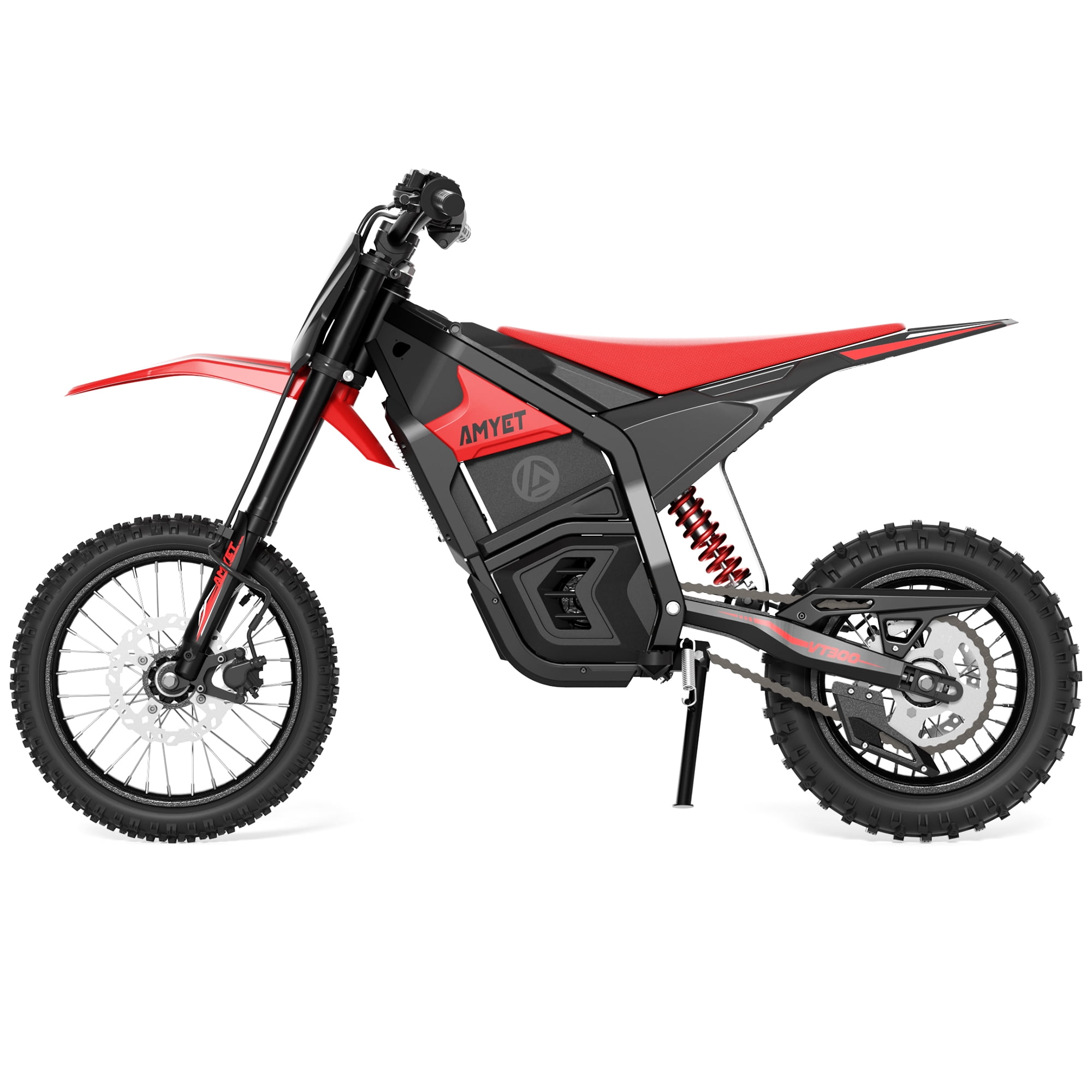 AMYET VT300 Electric Dirt Bike 3000W Peak Mid-Drive Motor, 40 MPH Electric Dirt Bike for Adults & Teens, 48V 23.4Ah Battery, 14"/12" Off-Road Fat Tire Electric Motorcycle