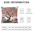 thumbnail image 5 of Leisuo Cherry Blossoms Body Pillow Cover Japanese Flowers Cherry Blossom Cushion Long Pillowcase with Zipper Floral Pillow Covers Decorative Soft Bedding Pillow Cases White, 5 of 5