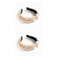 thumbnail image 4 of Minnieouse Trenza Velour Diadema Bandas anchas para el cabello Mujeres Niñas Aro para el cabello Sombreros de invierno Banda para la cabeza para Beige 2piezas, 4 of 6