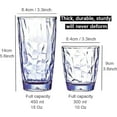 thumbnail image 6 of VEILEDGEM Unbreakable Drinking Glasses Tritan Plastic Tumblers Dishwasher Safe BPA Free Small Acrylic Juice Glasses for Kids Plastic Water Glasses (15 Oz 8 Pieces Blue), 6 of 9