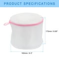 thumbnail image 2 of Uxcell 4Pack 6.3x6.7Inch Cylinder Mesh Laundry Bags Bra Washing Bag for Underwear, Pink Zipper, 2 of 7